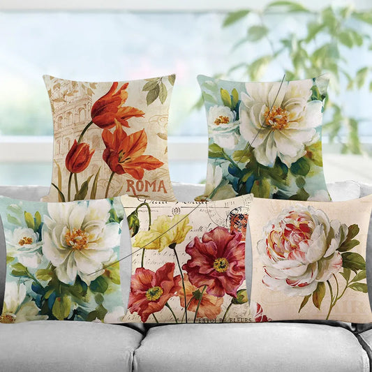 Colorful Flower Cushion Decorative Pillows Decoration Pillowcase Home