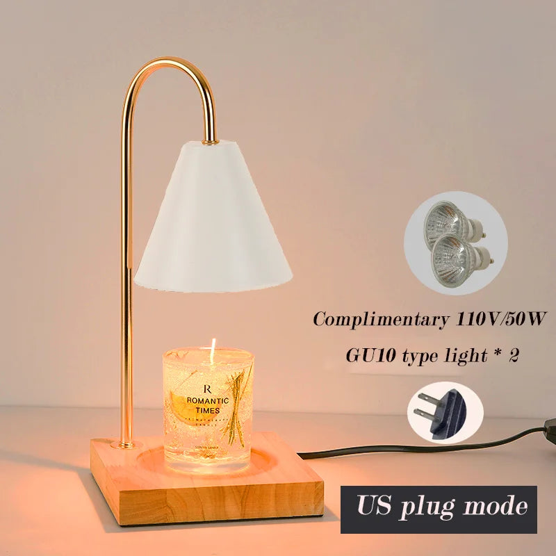 Retro Table Light LED Bedside Lamp Brightness Adjusted Night Lights With Timer USB Desk Decor Candle Warmer Lights