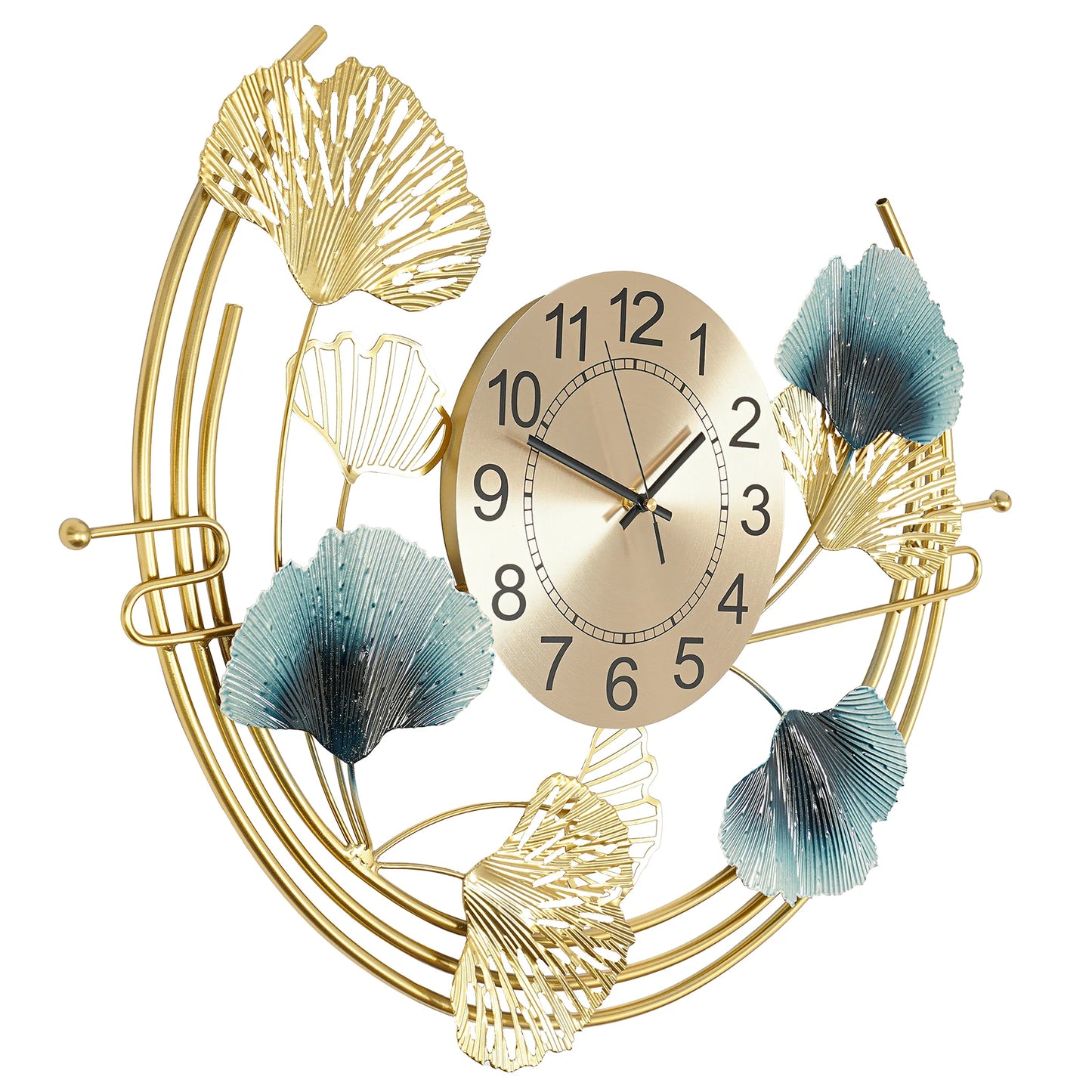 Large Floral Wall Clock for Living Room Decorative