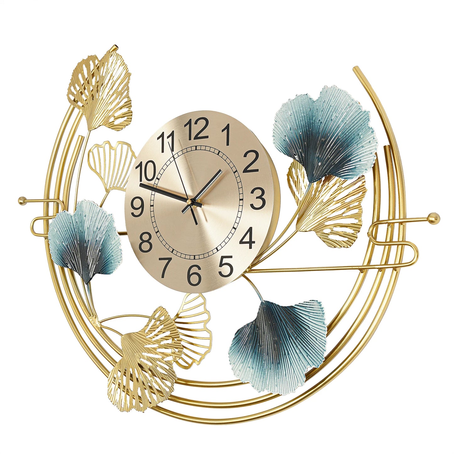 Large Floral Wall Clock for Living Room Decorative