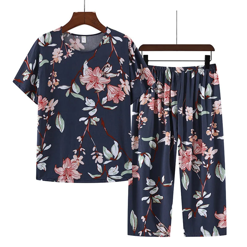 Pajama Pants Set Women's Clothing Homewear Spring Summer