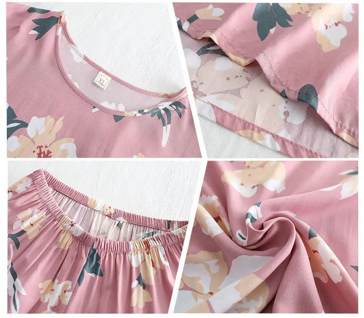 Pajama Pants Set Women's Clothing Homewear Spring Summer