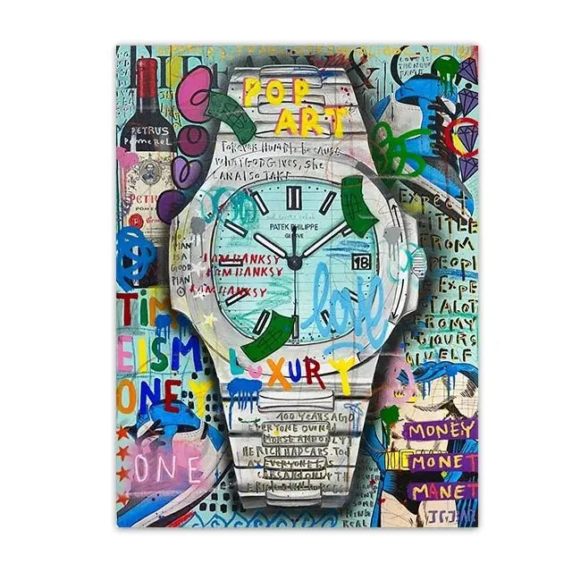Luxury Watch Wall Art Canvas Painting