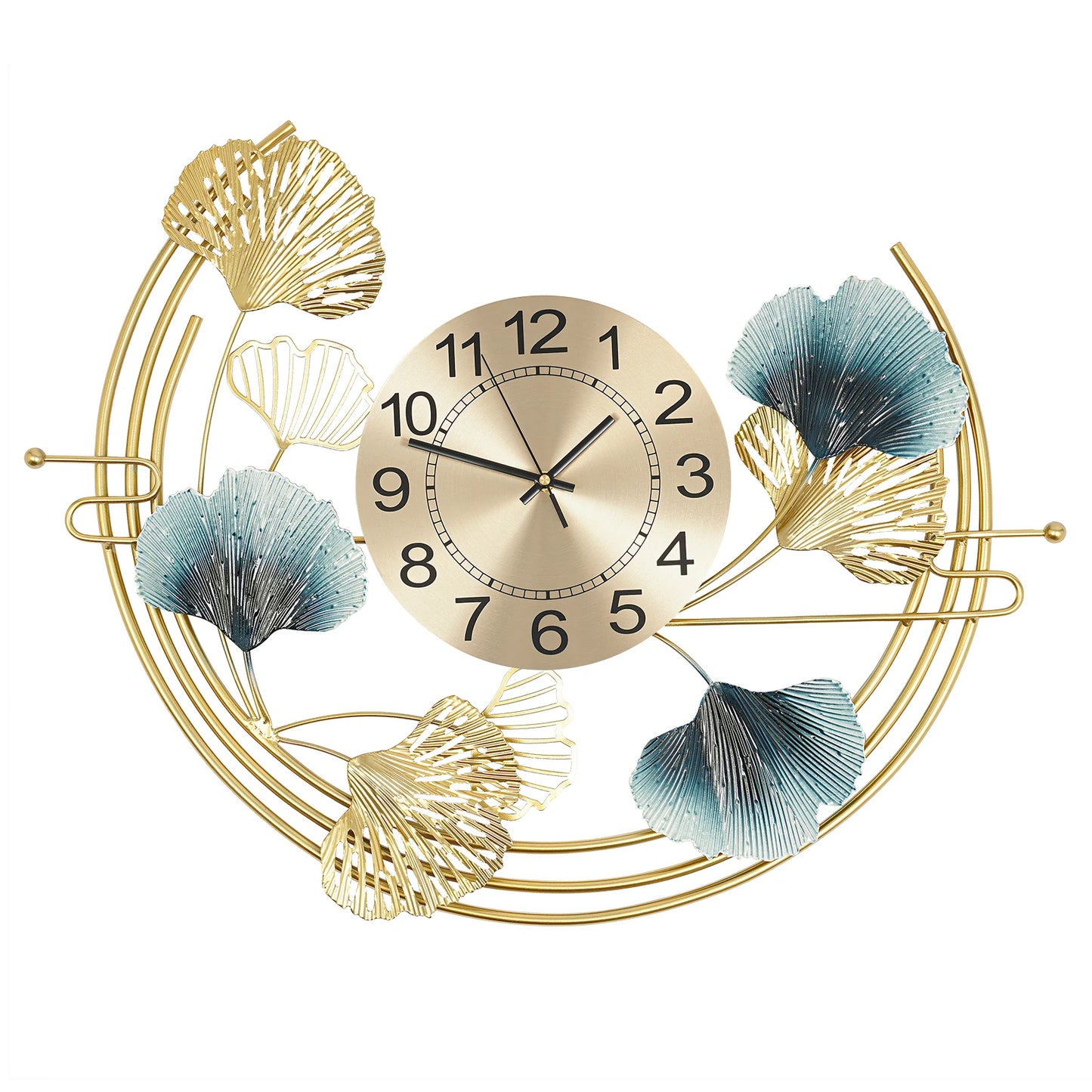 Large Floral Wall Clock for Living Room Decorative