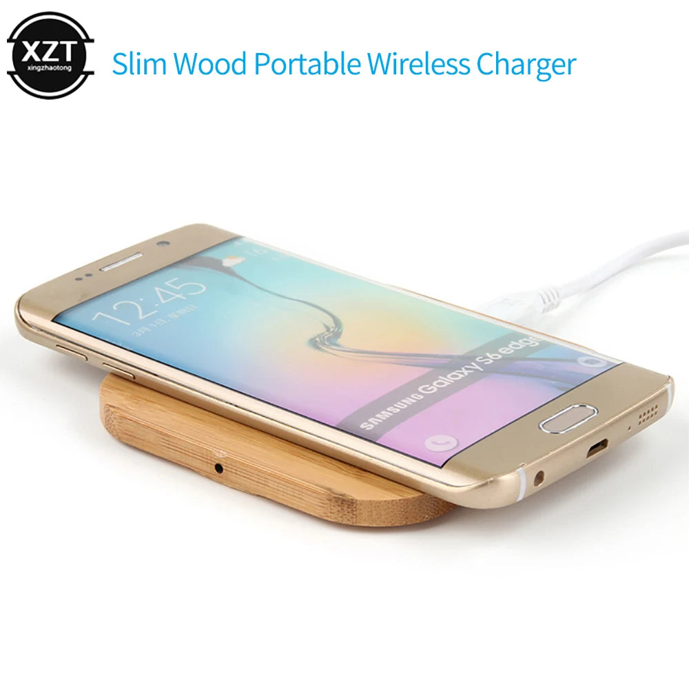 Quick Charge Wood Wireless Charger for Mobile Phone 5W Wooden Wireless Charger USB C