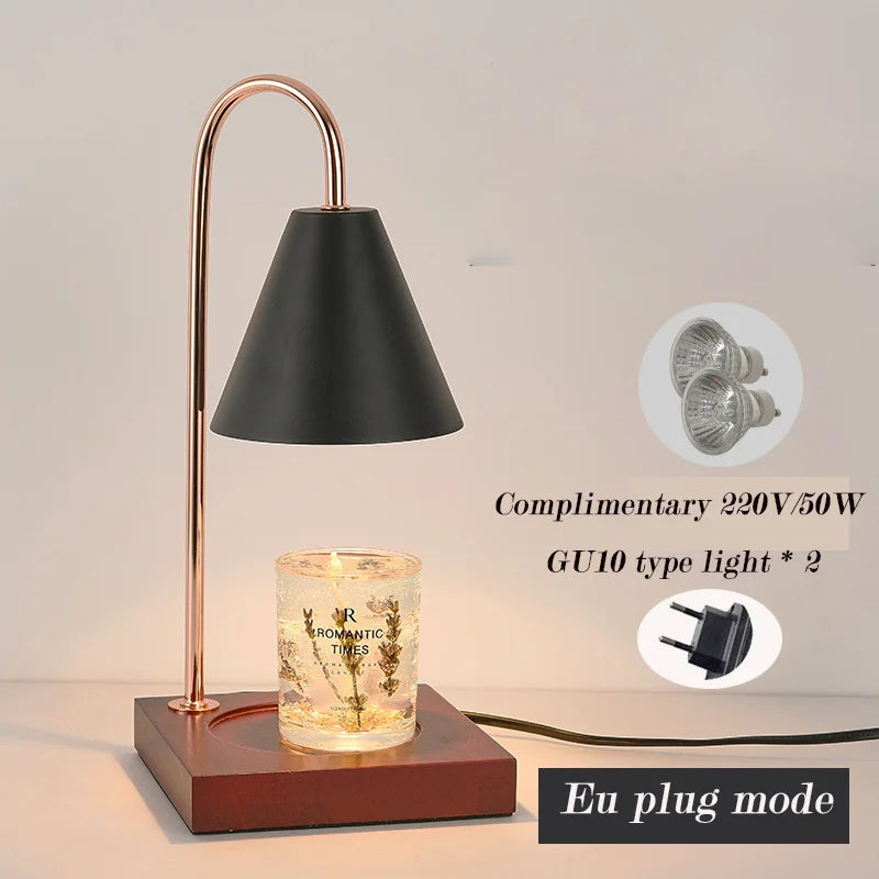 Retro Table Light LED Bedside Lamp Brightness Adjusted Night Lights With Timer USB Desk Decor Candle Warmer Lights