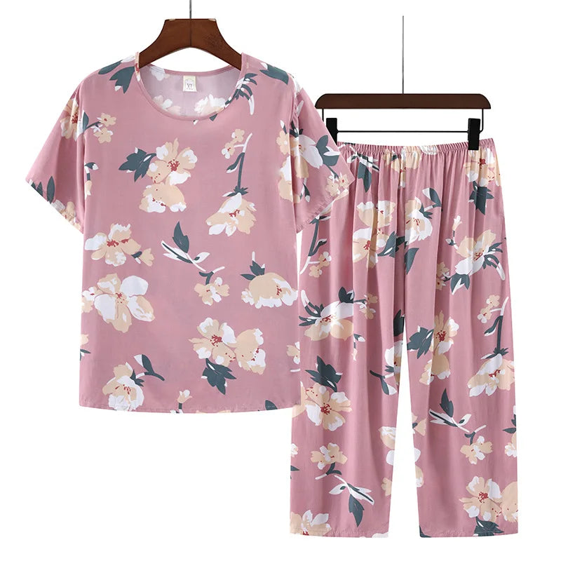 Pajama Pants Set Women's Clothing Homewear Spring Summer