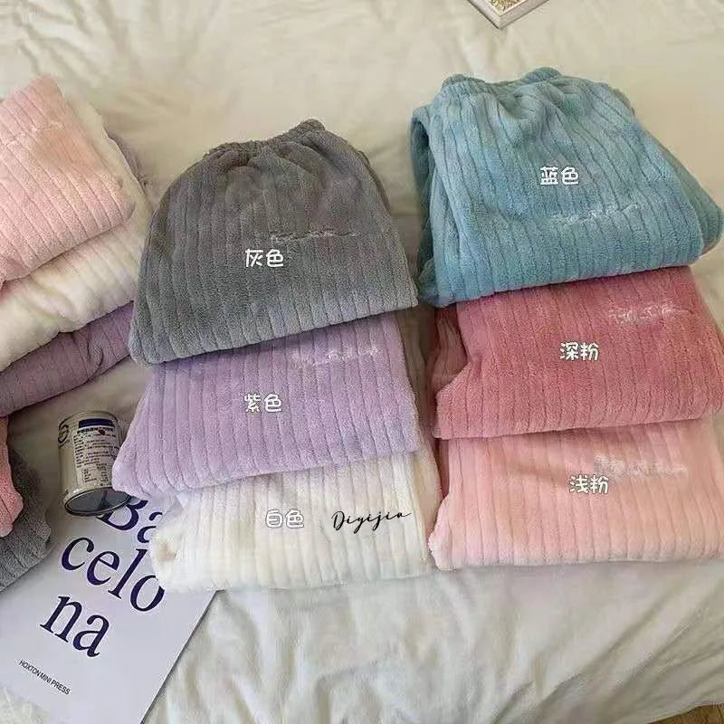 Pyjamas Winter Women's Clothing Suits Thick Padded Pajamas