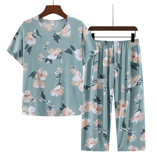 Pajama Pants Set Women's Clothing Homewear Spring Summer