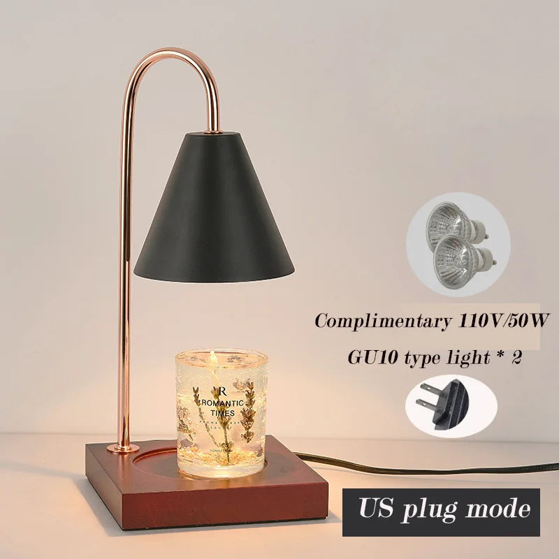 Retro Table Light LED Bedside Lamp Brightness Adjusted Night Lights With Timer USB Desk Decor Candle Warmer Lights