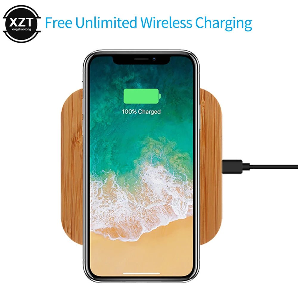 Quick Charge Wood Wireless Charger for Mobile Phone 5W Wooden Wireless Charger USB C