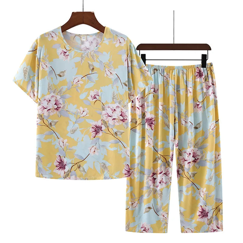 Pajama Pants Set Women's Clothing Homewear Spring Summer