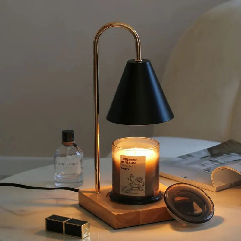 Retro Table Light LED Bedside Lamp Brightness Adjusted Night Lights With Timer USB Desk Decor Candle Warmer Lights