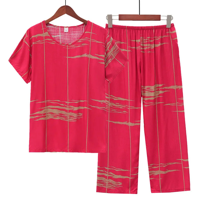 Pajama Pants Set Women's Clothing Homewear Spring Summer