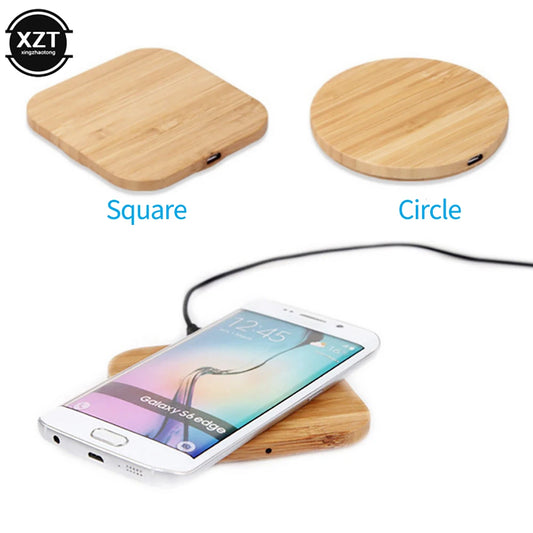 Quick Charge Wood Wireless Charger for Mobile Phone 5W Wooden Wireless Charger USB C