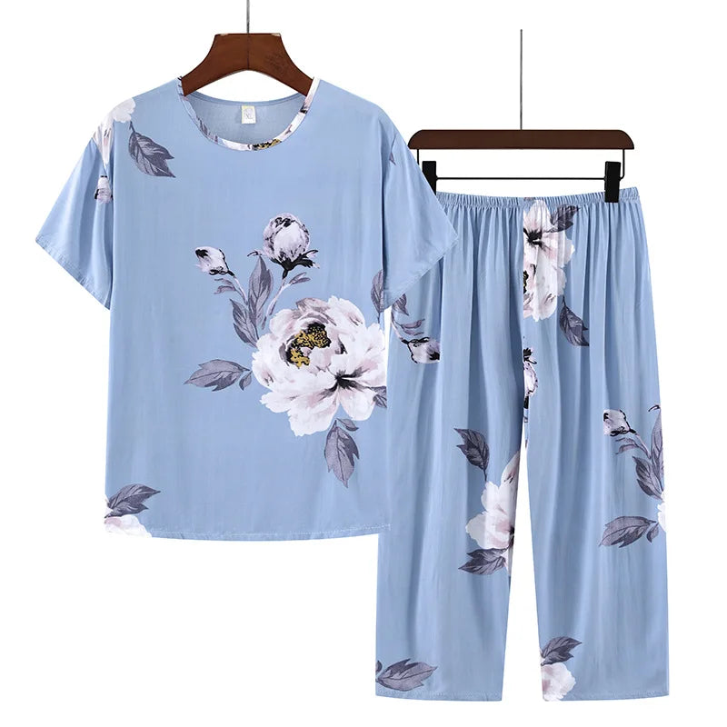 Pajama Pants Set Women's Clothing Homewear Spring Summer