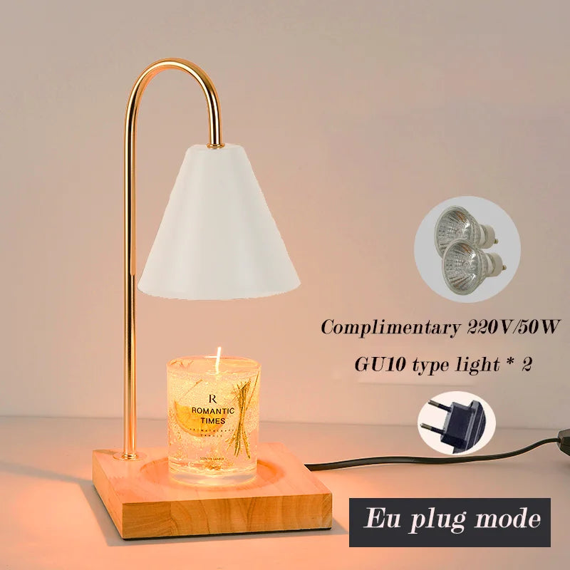 Retro Table Light LED Bedside Lamp Brightness Adjusted Night Lights With Timer USB Desk Decor Candle Warmer Lights